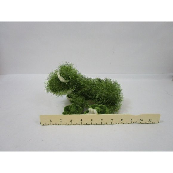 Ganz Webkinz Frog 8" Plush Fuzzy Long Hair Green Stuffed Animal EUC - Picture 10 of 11